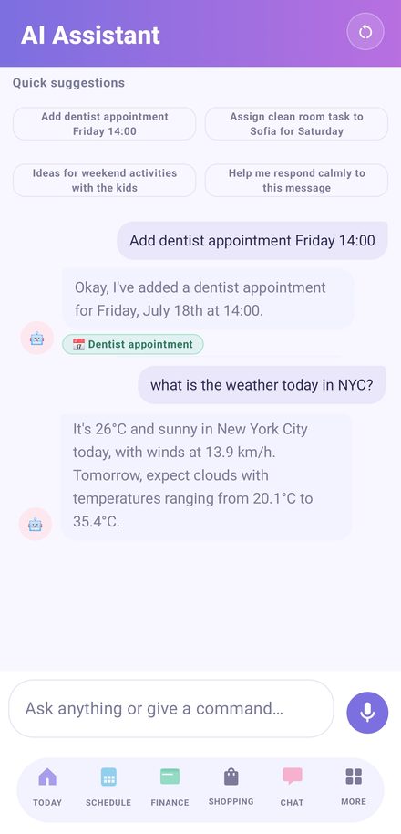 FamilyDock — Family AI assistant
