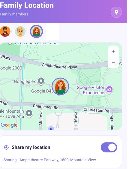 FamilyDock — Location sharing